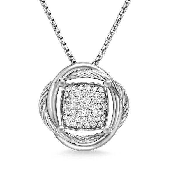 David Yurman Infinity Pendant Necklace with Diamonds - Picture 10 of 10